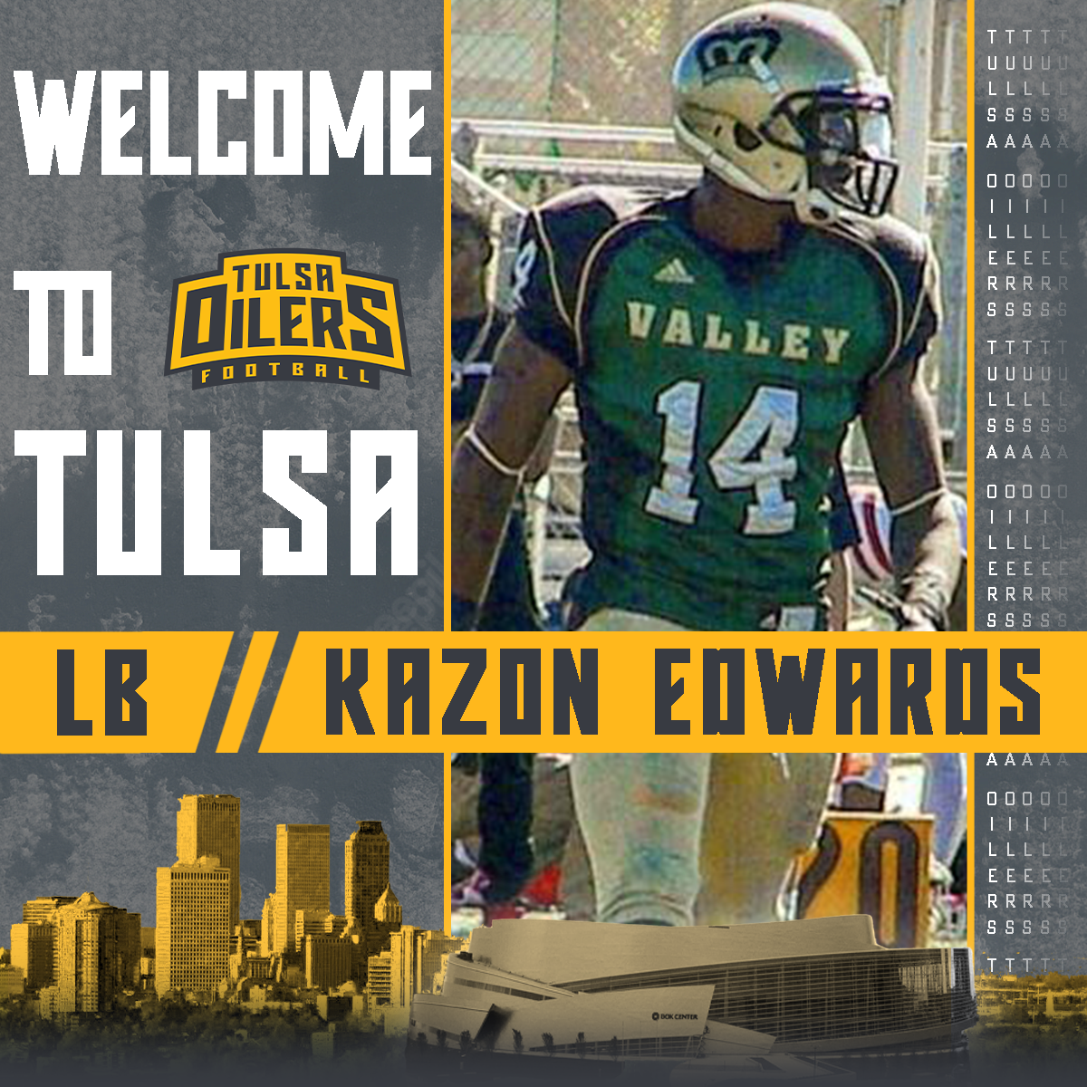 KAZON EDWARDS SIGNS WITH OILERS FOOTBALL – Tulsa Indoor Football